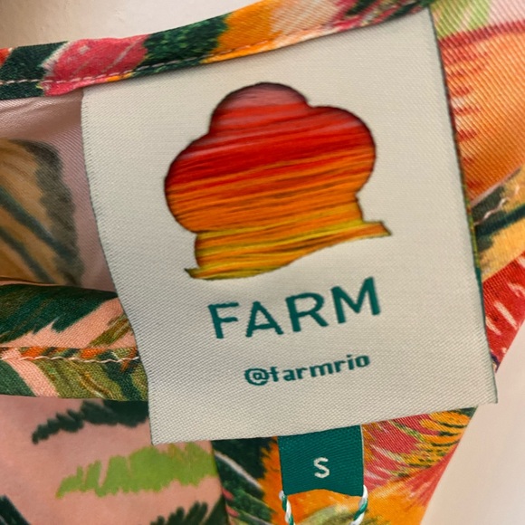 Brand new. FARM Rio Macaw Leaves Cut—Out Midi dress. Size S. - Picture 4 of 5